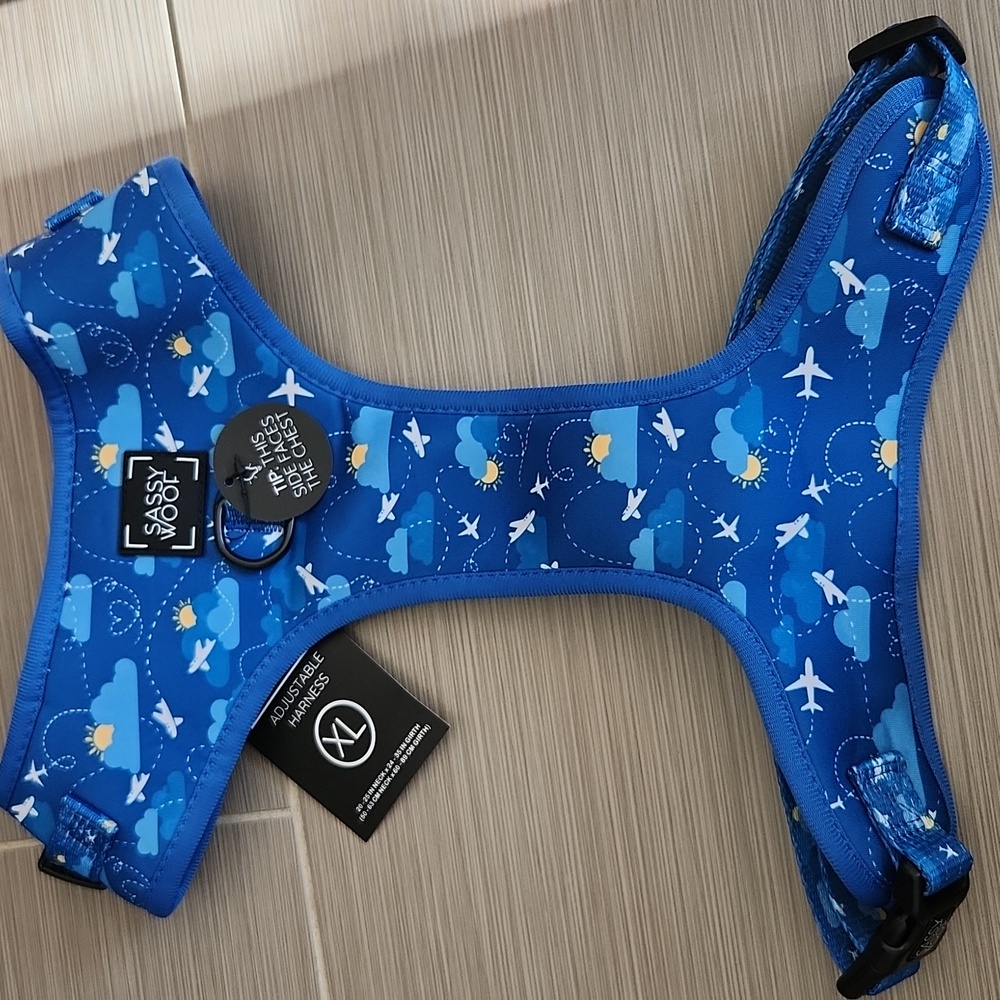 Sassy Woof Aviator Theme Harness NWT Size XL